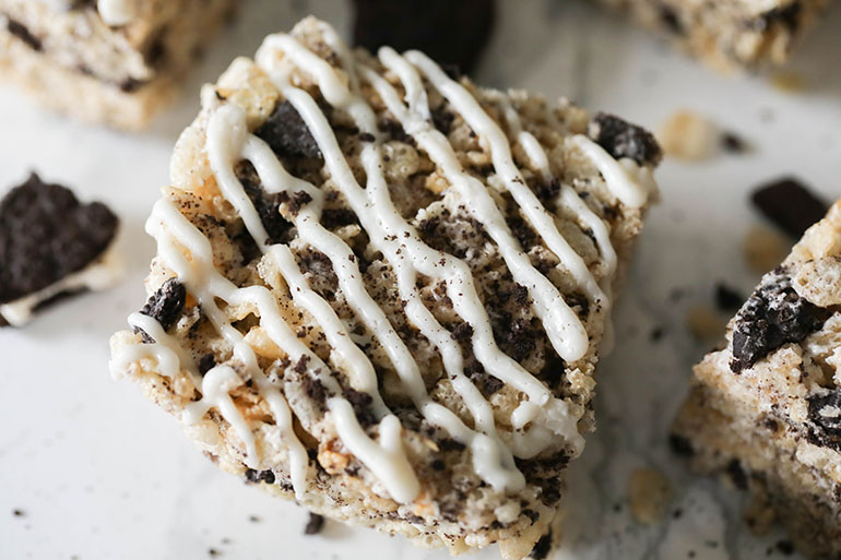 Vegan Oreo Rice Crispy Treats