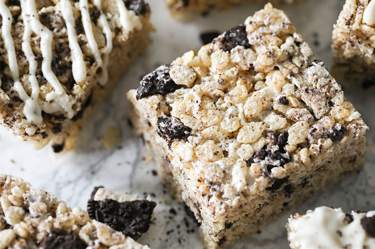 Vegan Oreo Rice Crispy Treats