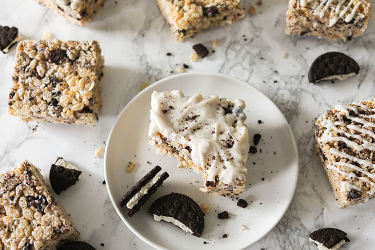 Vegan Oreo Rice Crispy Treats