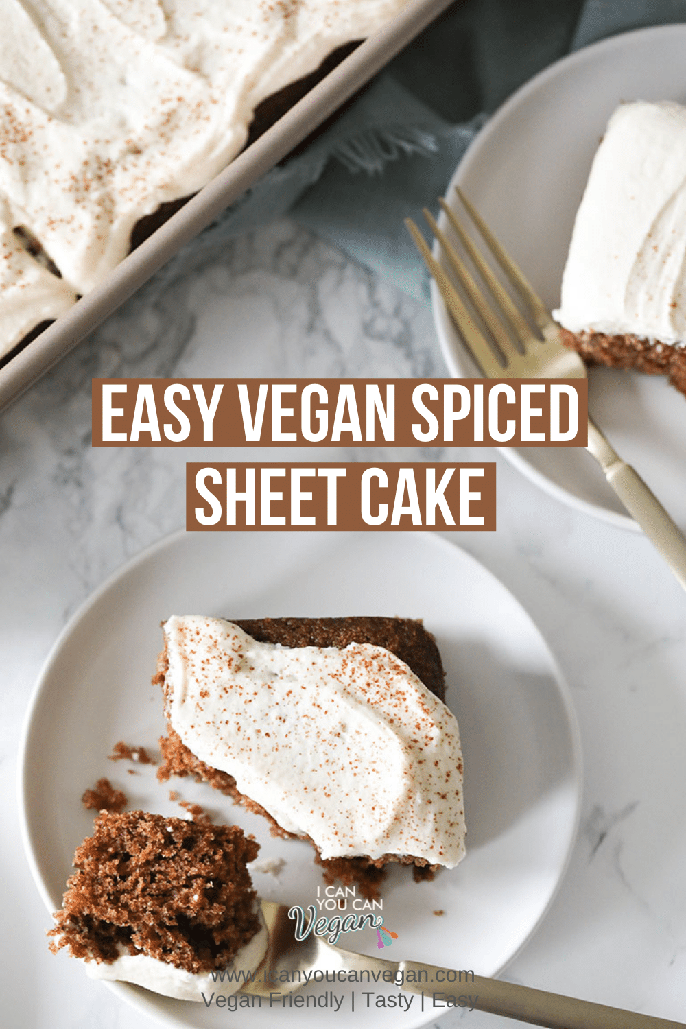 Easy Vegan Spiced Sheet Cake- Pinterest