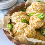 Vegan Jalapeno Cheddar Drop Biscuits