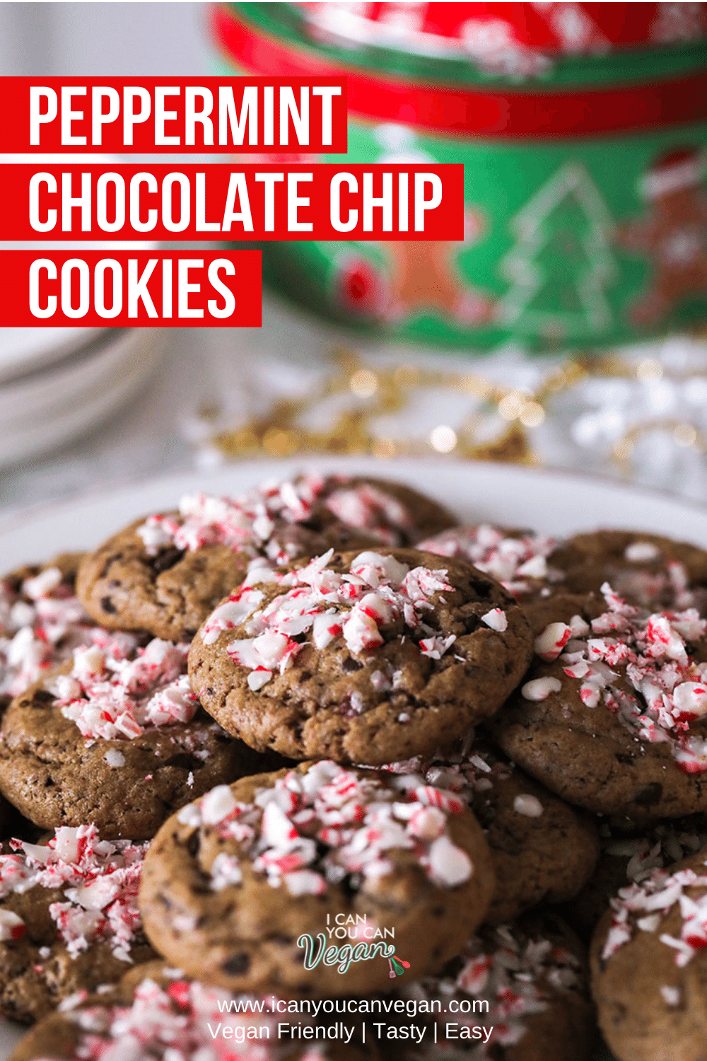 Peppermint Chocolate Chip Cookies- Pinterest