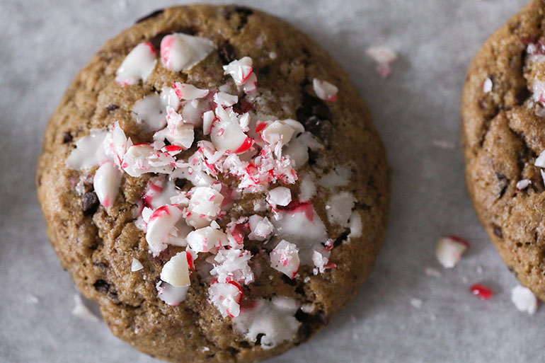 Vegan Peppermint Chocolate Chip Cookies