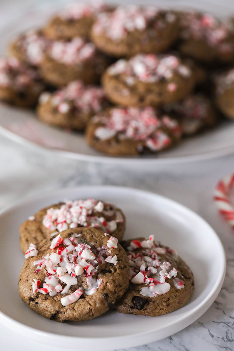 Vegan Peppermint Chocolate Chip Cookies