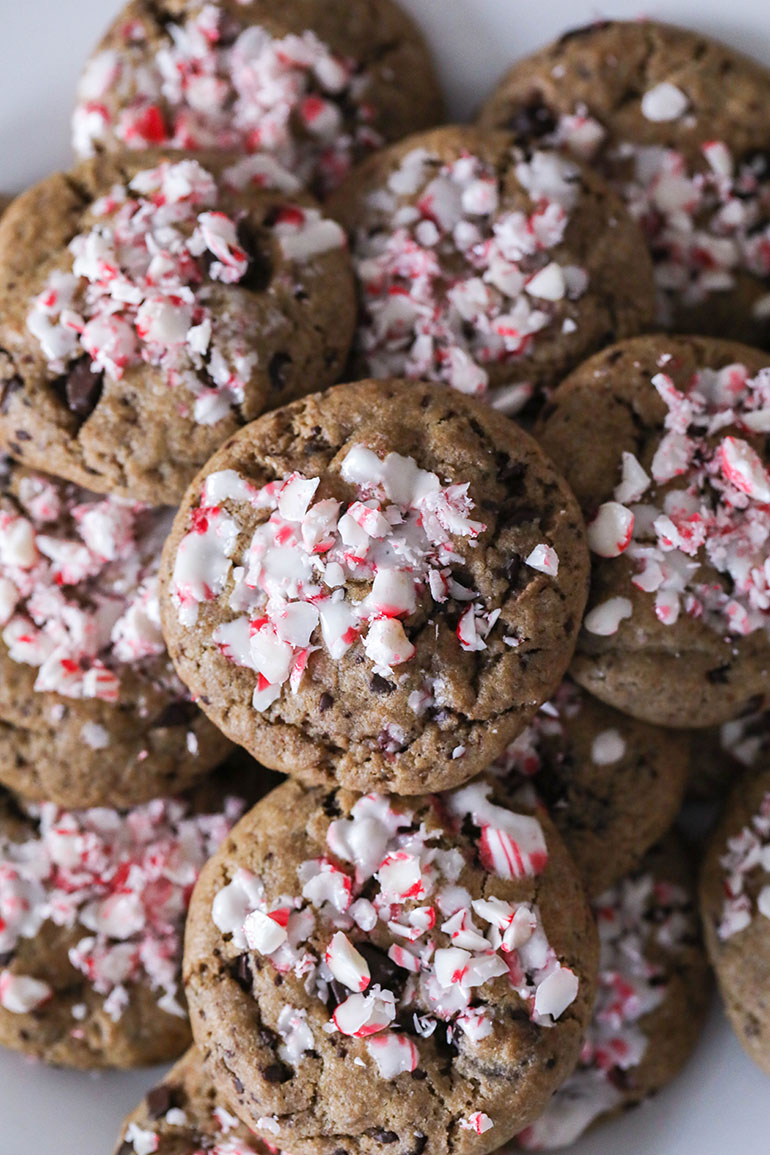 Vegan Peppermint Chocolate Chip Cookies