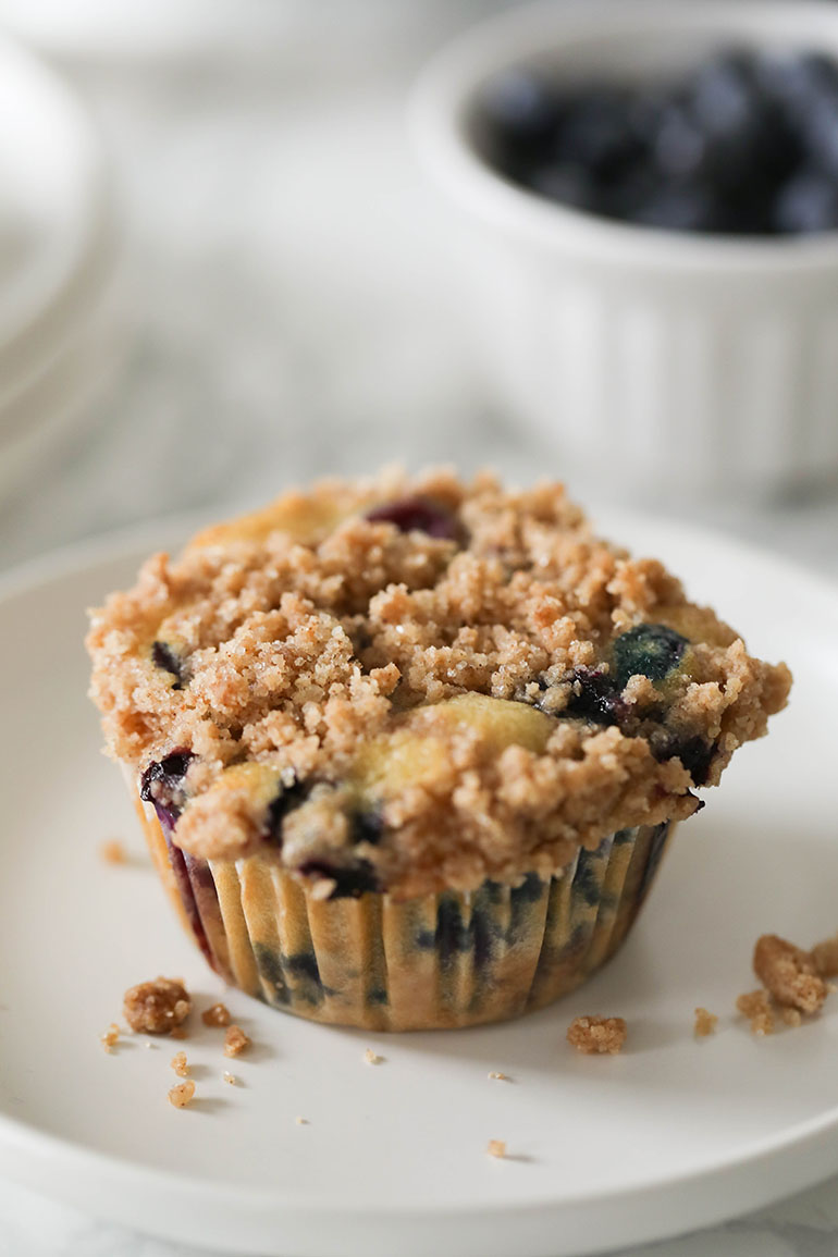 Vegan Streusel Blueberry Muffins