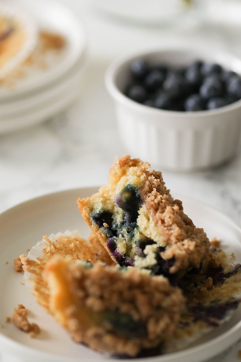 Vegan Streusel Blueberry Muffins