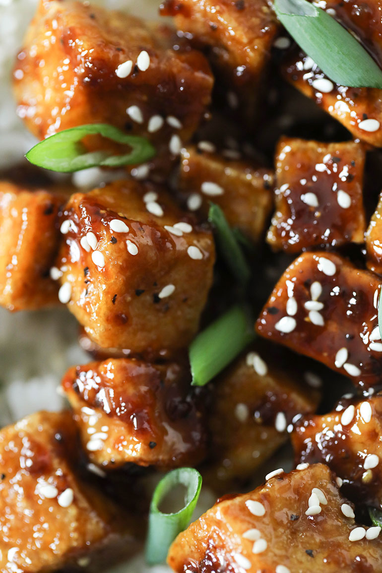 Vegan Honey Butter Garlic Tofu