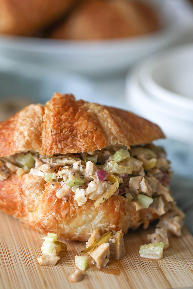 Vegan Chicken Salad inside the bread