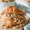 Vegan Chicken Salad on a croissant
