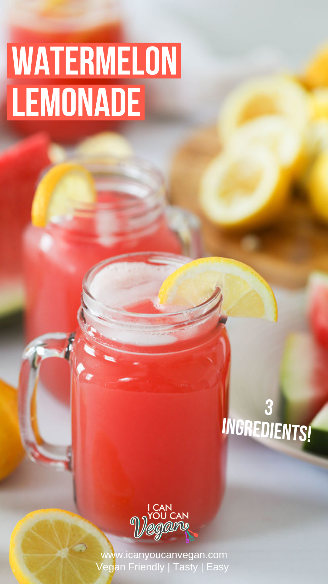 Easy Watermelon Lemonade Pinterest