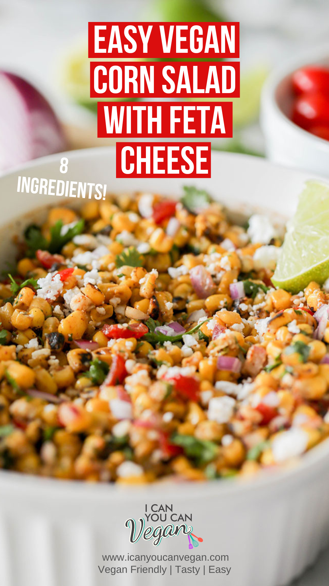 Vegan Corn Salad with Feta Cheese - Pinterest