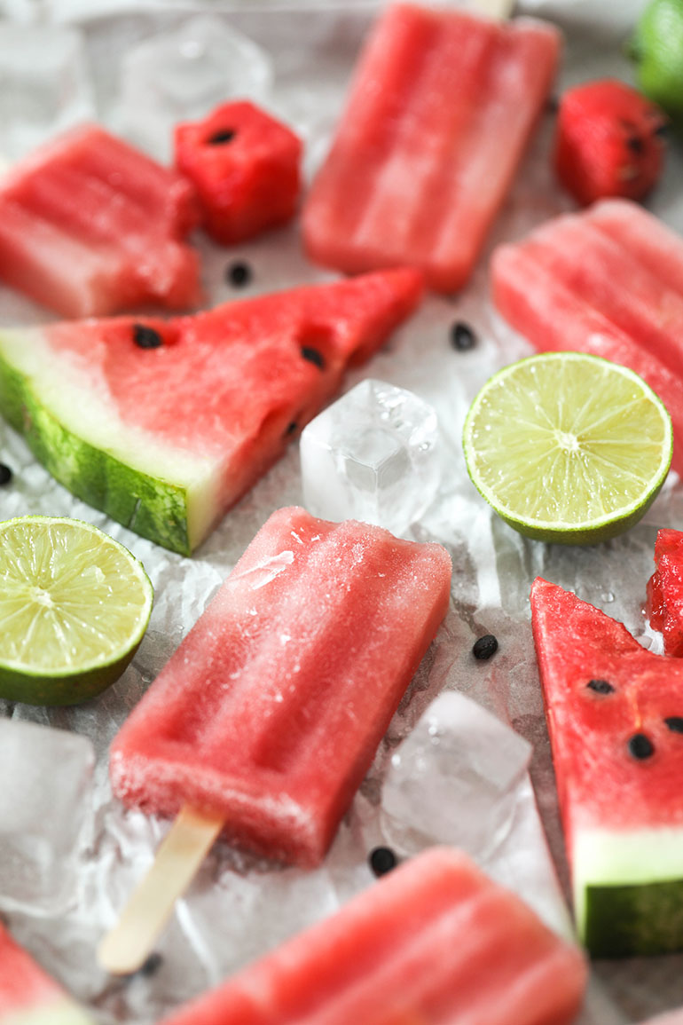 Watermelon Boozy Popsicles