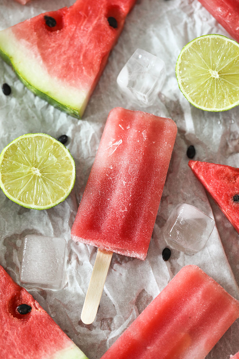 Watermelon Boozy Popsicles