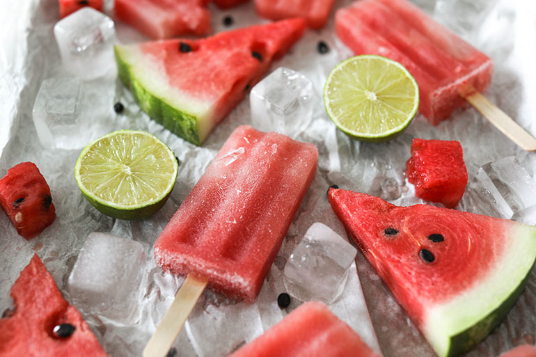 Watermelon Boozy Popsicles