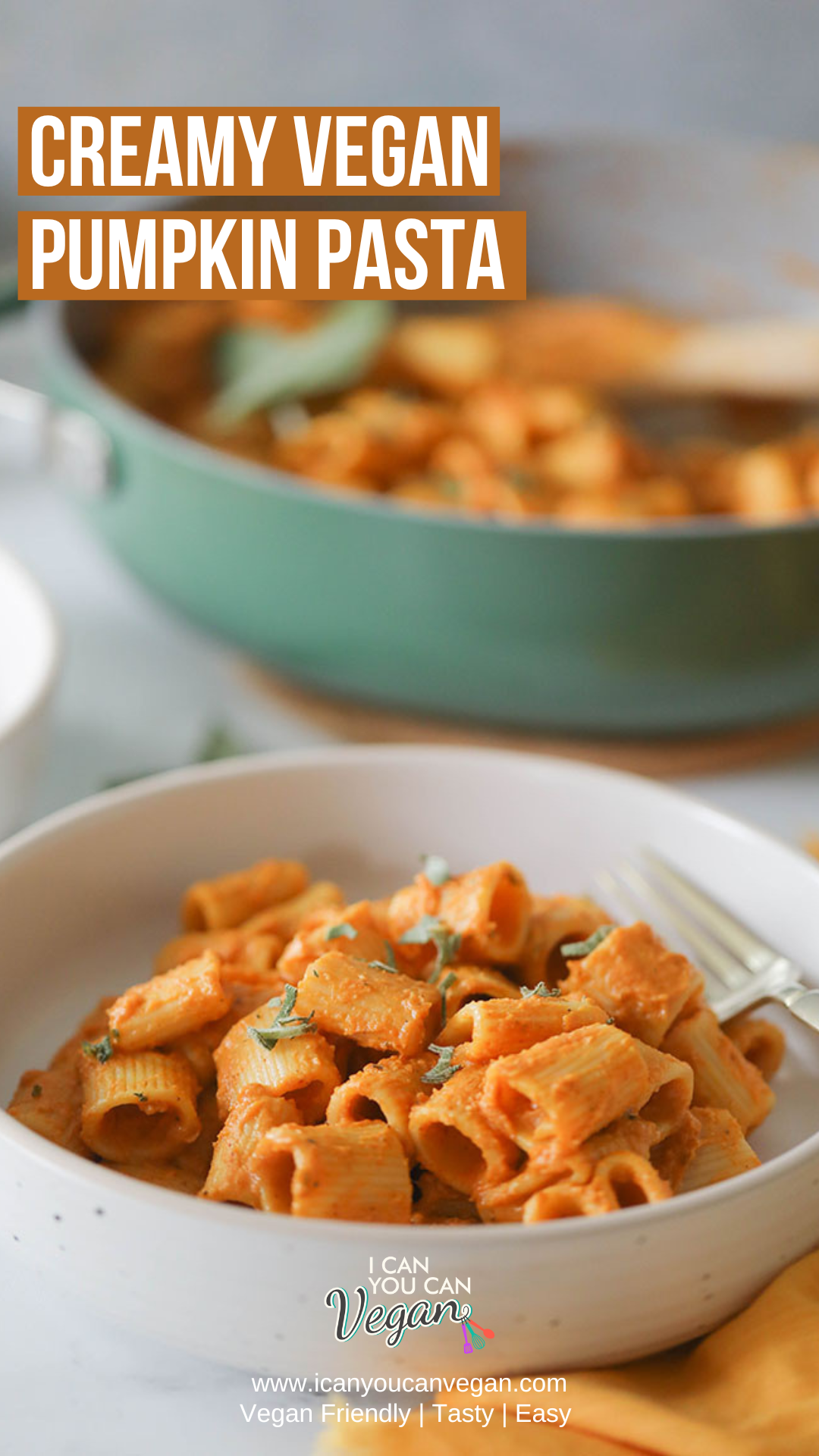 Creamy Vegan Pumpkin Pasta - Pinterest