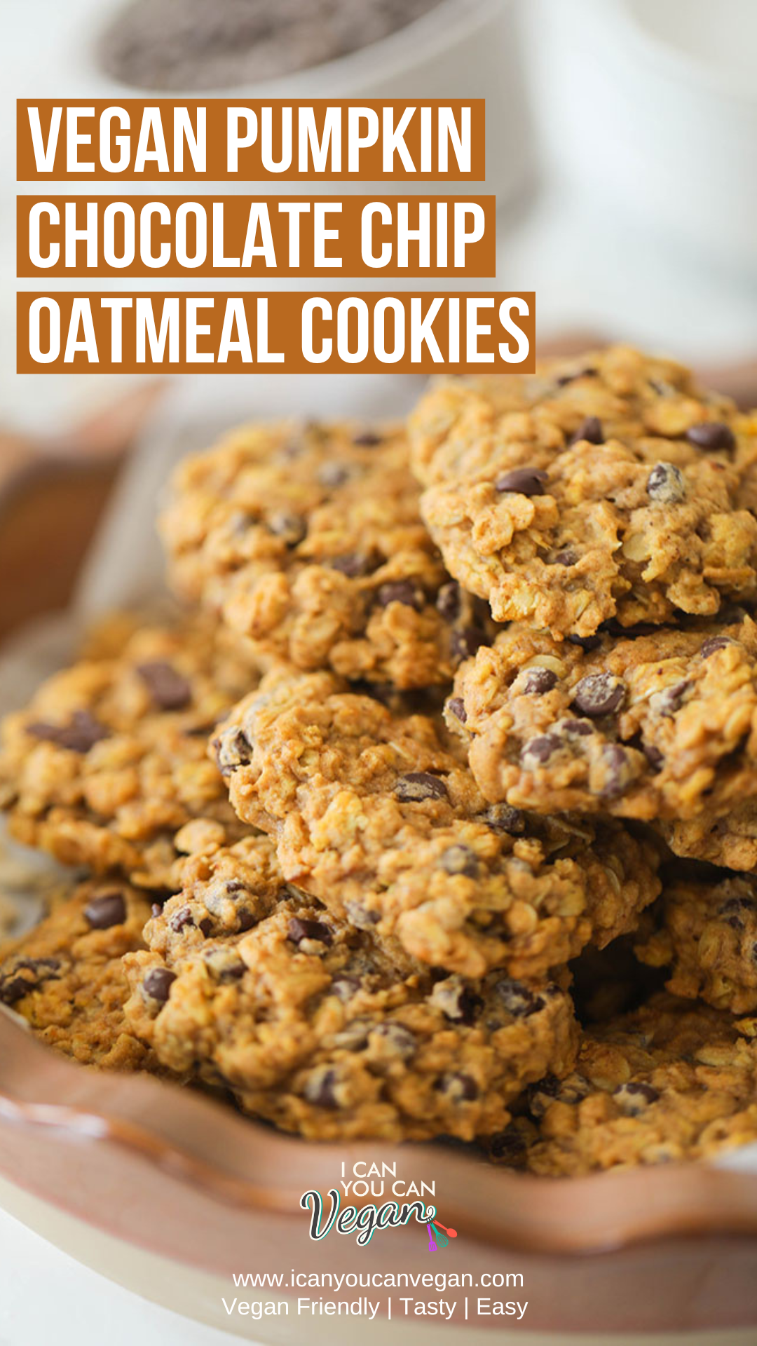 Vegan Pumpkin Chocolate Chip Oatmeal Cookies Pinterest