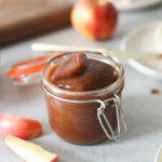 Slow Cooker Apple Butter in jar