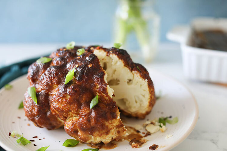 Spicy Roasted Cauliflower Head