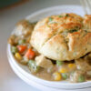 Vegan Chicken Pot Pie with Biscuits