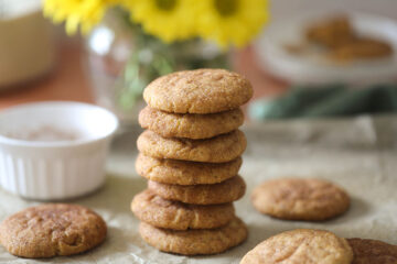 Vegan Pumpkin Snickerdoodle Cookies Stack