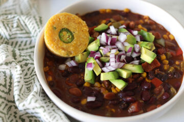 3 Bean Chili with cornbread